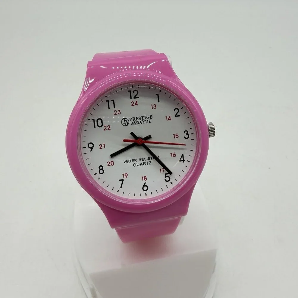Prestige Medical student scrub watch water-resistant plastic strap -Pink